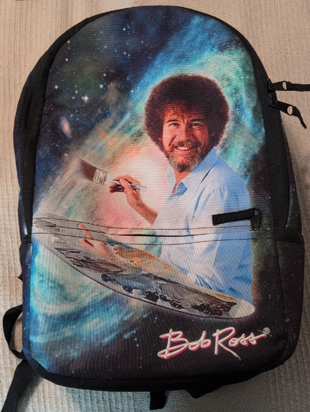 Bob Ross Themed Galaxy Backpack in Multicolor Collectors Spencers